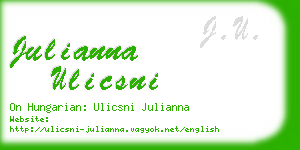 julianna ulicsni business card